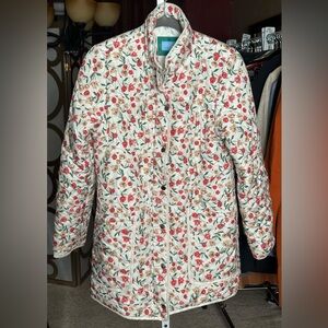 🌺 Draper James Floral Quilted Coat S – Sweet, Southern & So Stinkin’ Cute!